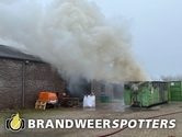 Containerbrand Slotstraat in Oud Gastel