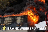 Industriebrand (zeer grote brand) LOHR Warehouse Stepvelden in Roosendaal