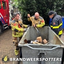 Containerbrand Hoofdstraat in Raamsdonksveer