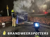 Containerbrand Raadhuisplein in Woudrichem