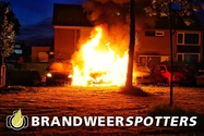 Autobrand Hildebrandlaan in Oosterhout