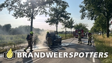 Autobrand Vierbundersweg in Dongen