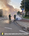 Scooter in brand Noorderstraat in Sprundel