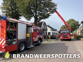 Gebouw in brand Kapelstraat in Molenschot