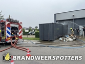 Buitenbrand industrie Lange Wagenstraat in Gilze