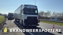 Ongeval A58 links thv hectometerpaal 58,2 nabij Ulvenhout