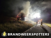 Brand bijgebouw Jeppegatweg in Hank