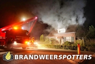 Gebouw in brand (middel brand) Kattestraat in Etten-Leur