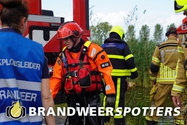 Persoon te water Hankse Buitenkade in Hank