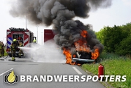 Autobrand Burgemeester Letschertweg in Tilburg